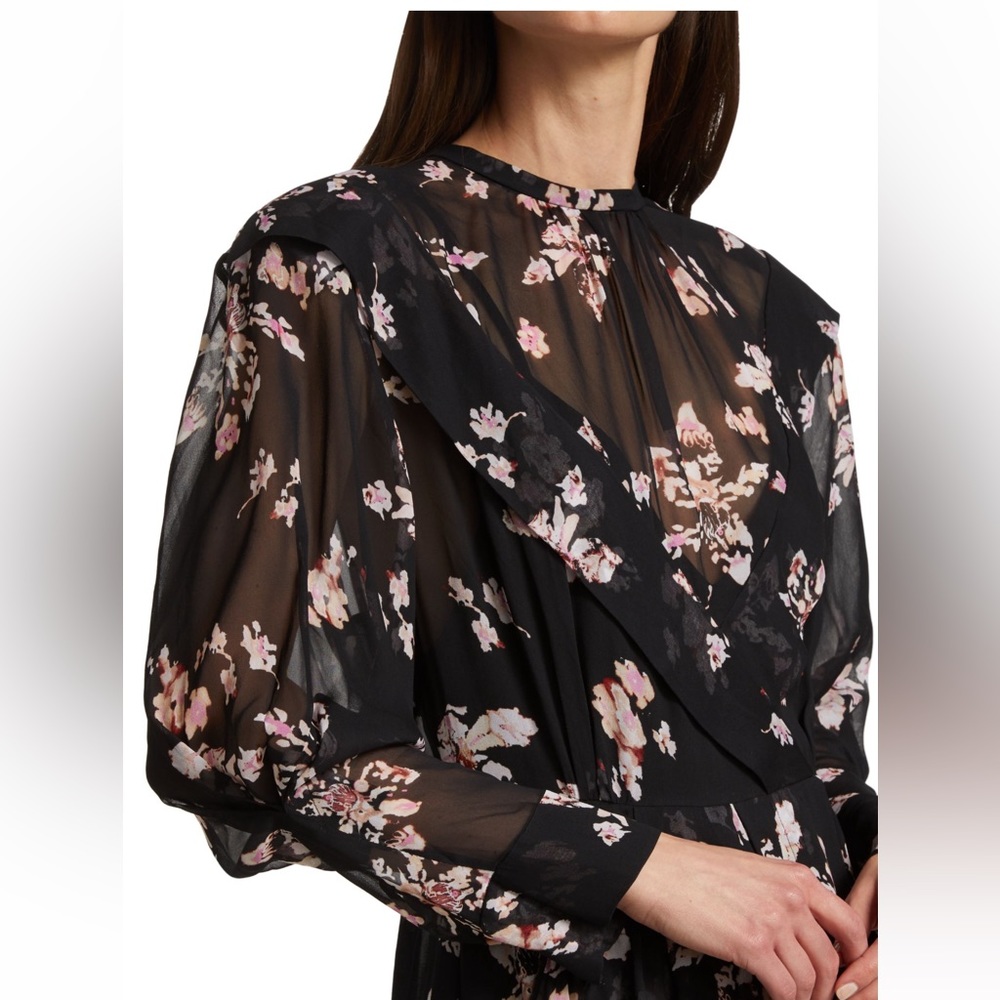 IRO Iliona Floral Chiffon Midi Dress - Picture 6 of 6